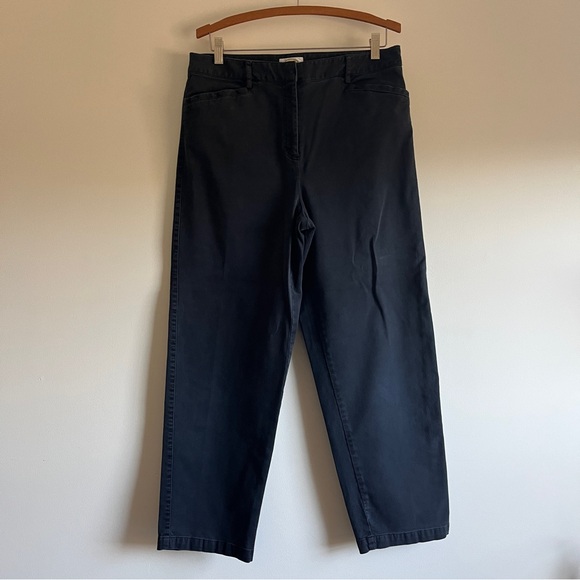 Talbots Petites Pants Trousers Stretch Dress Pants Straight Leg Navy Size 14P - Picture 1 of 11